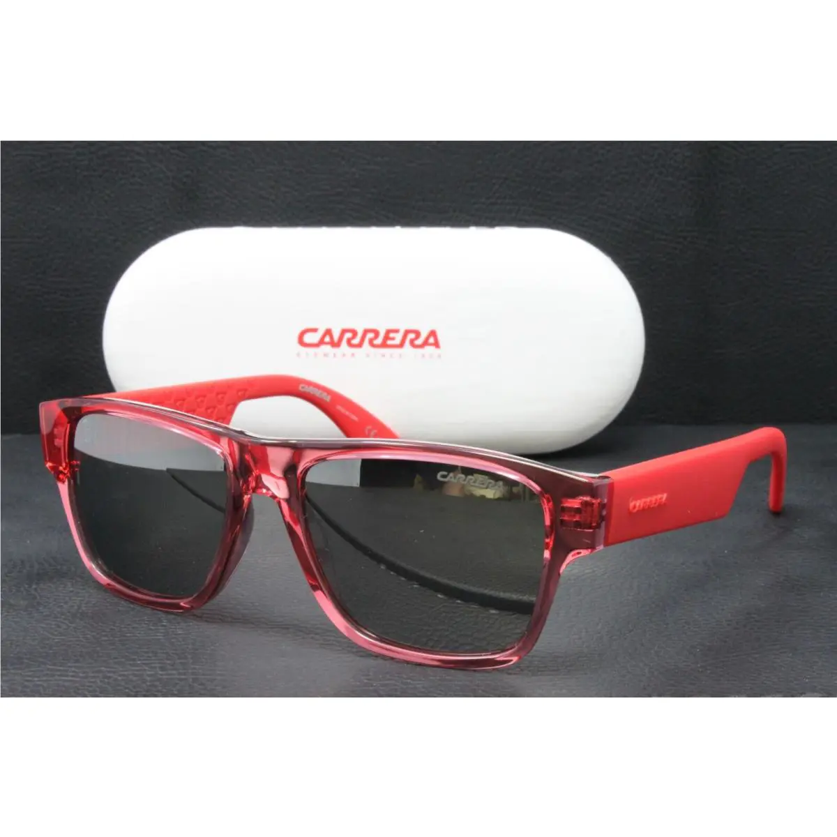 Carrera Kids Sunglasses Carrerino 15 Knv Transparent Red 48mm Grey Mirror Lens