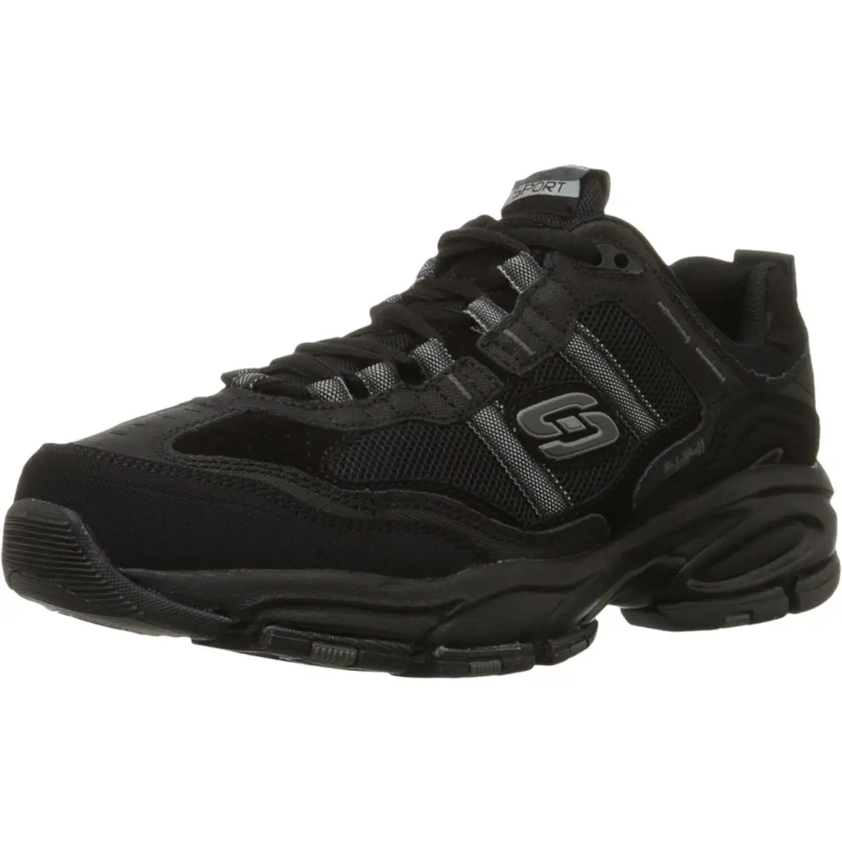 Skechers Men`s Vigor 2.0 Trait Memory Foam Sneaker 11 Wide Black