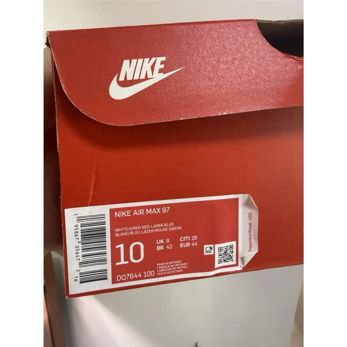Nike shoes - Nike Air Max 97 - Air Max - DQ7644-100 - White Siren Red Laser Blue 5