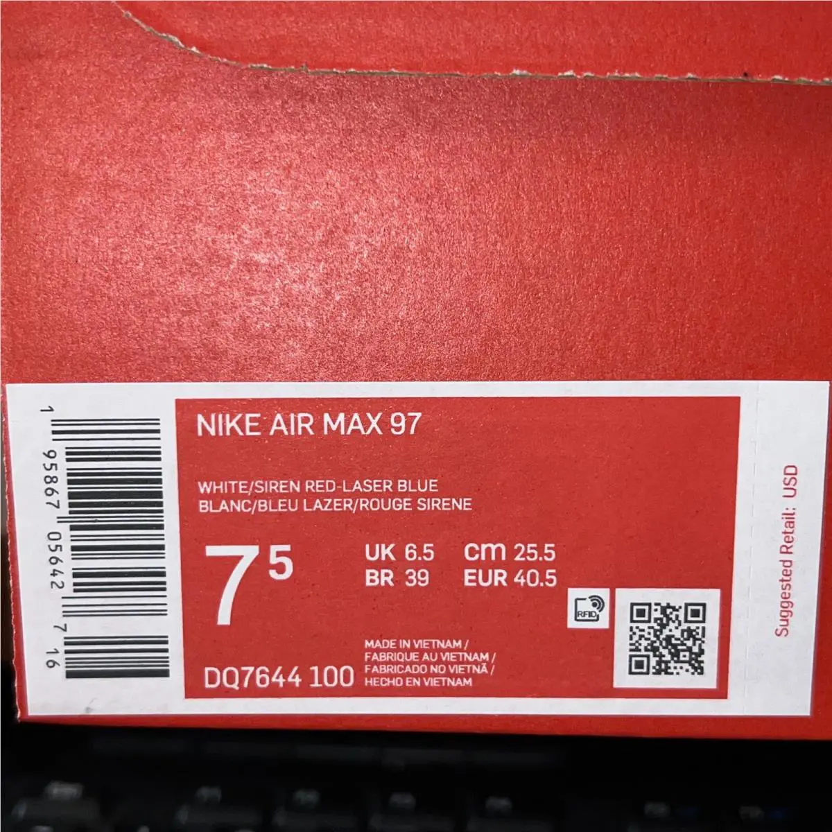 Nike shoes - Nike Air Max 97 - Air Max - DQ7644-100 - White/Siren Red/Laser Blue/Washed Teal/Mint Foam/Vivid Sulfur 1