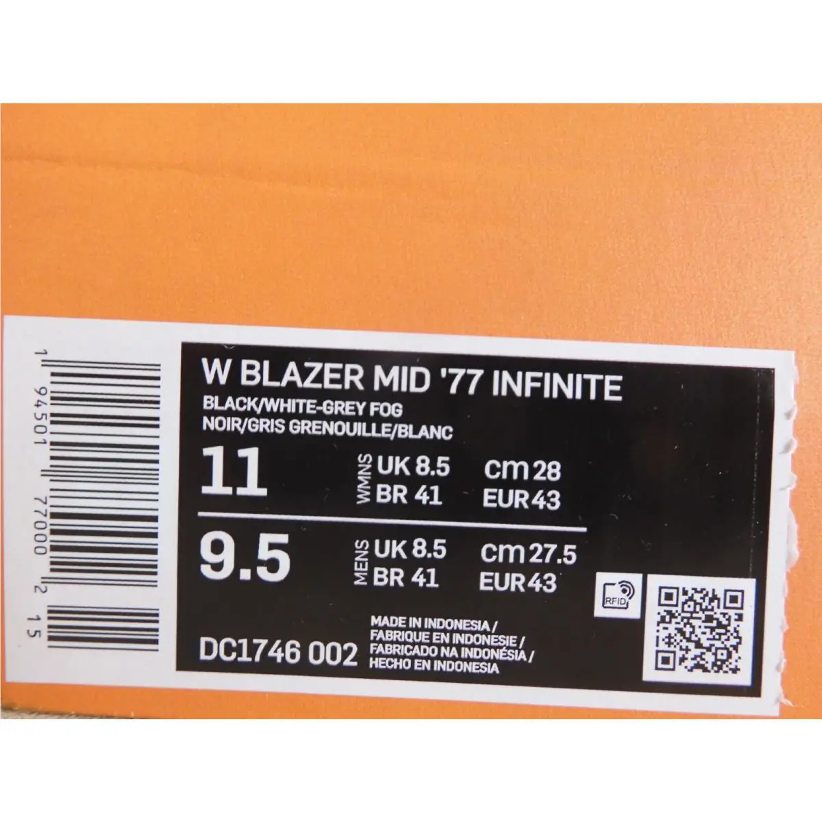 Nike shoes - Nike Blazer 77 - Blazer - DC1746-002 - Black (UPC: 194501770002) 3
