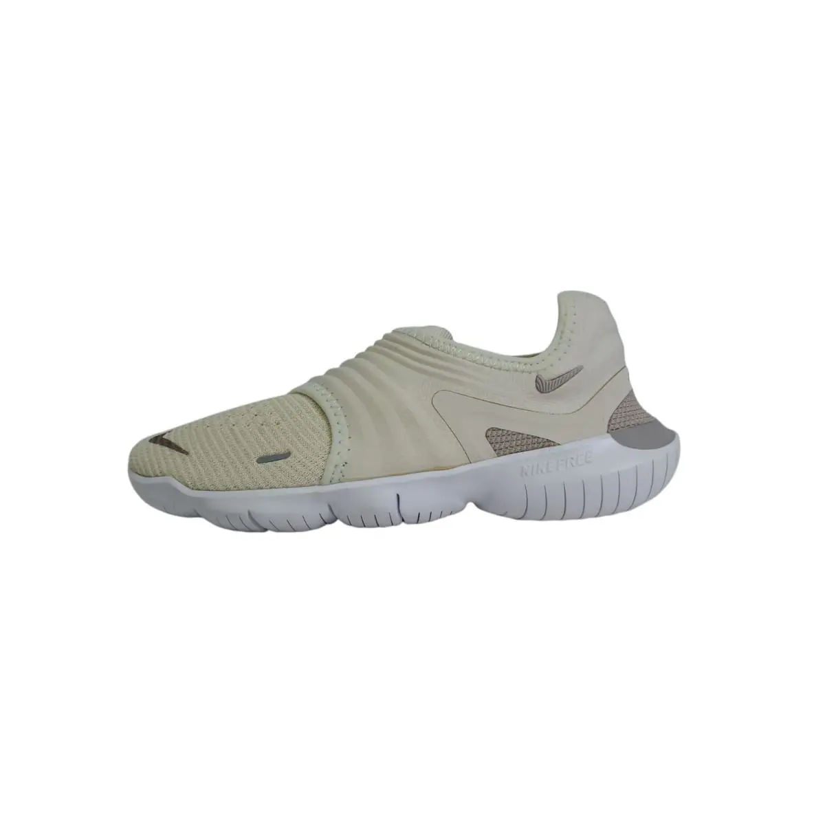 Nike Women`s Free RN Flyknit 3.0 Running Shoes Light Cream/moon Particle 6 - Ivory