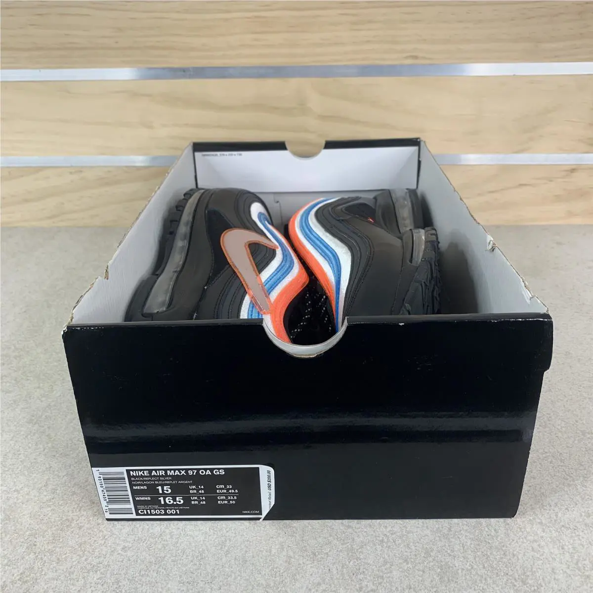 Nike shoes - Nike Air Max 97 - Air Max - CI1503-001 - Black, Manufacturer: Black/Reflect Silver-Blue Lagoon (UPC: 0193150474538) 4