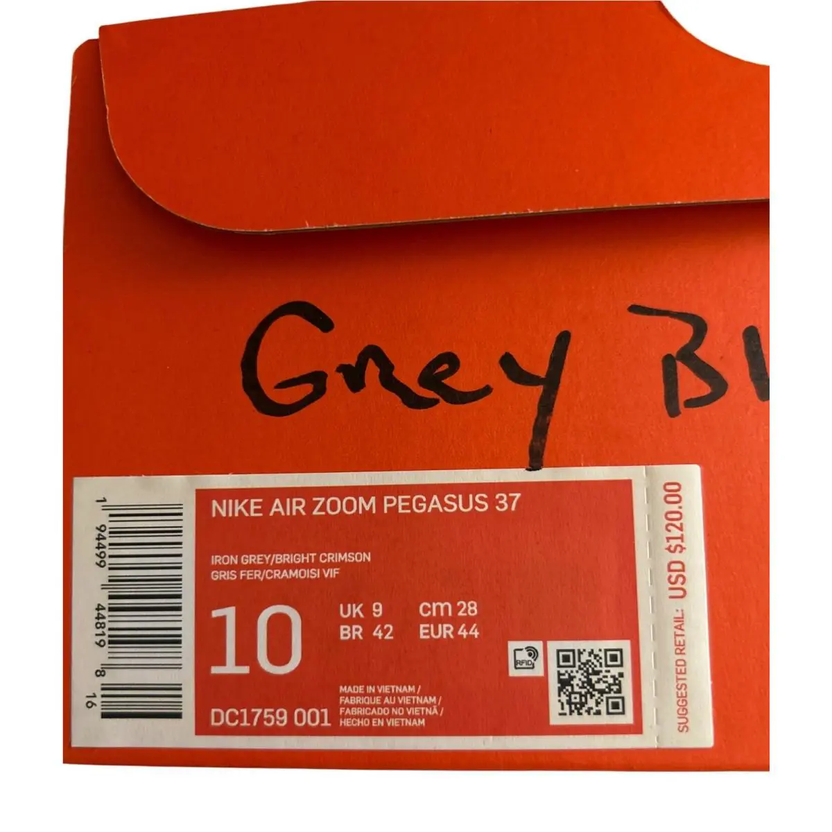 Nike shoes - Nike Air Zoom Pegasus 37 - Iron Grey 4