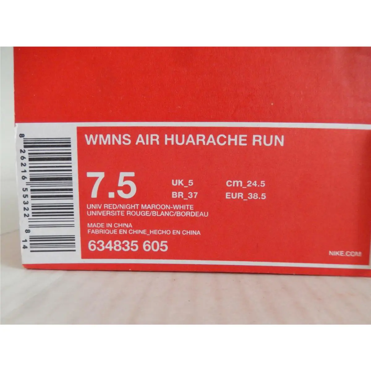 Nike shoes - Nike Air Huarache Run - Air Huarache Run - 634835-605 - Red (UPC: 826216553228) 3