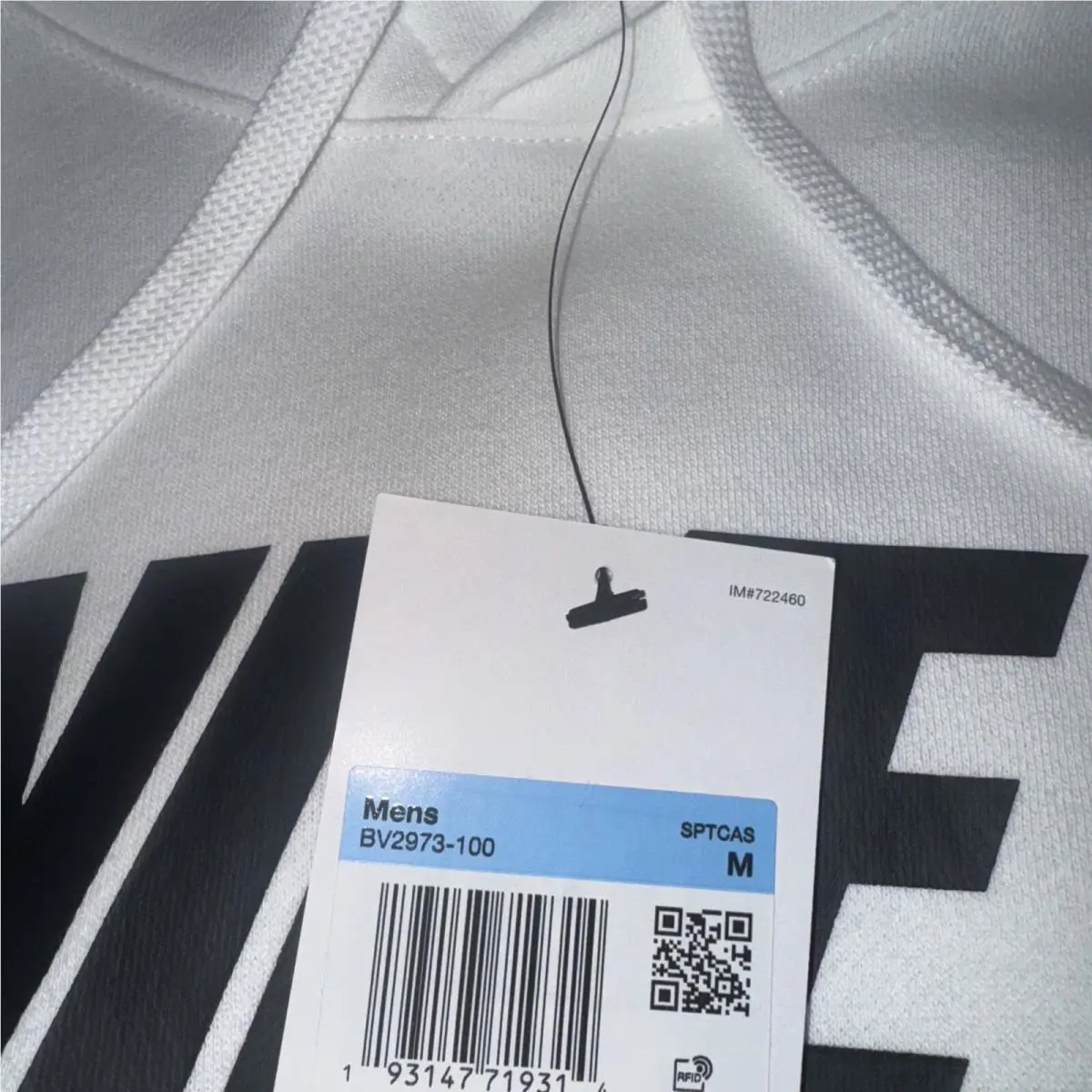Nike clothing - Nike Hoodie - Hoodie - BV2973-100 - White (UPC: 0193147719314) 2