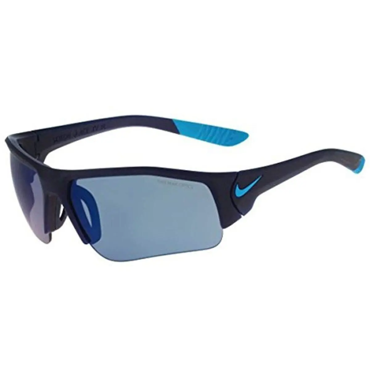 Nike Matte Navy Blue Skylon Ace XV JR Sunglasses with Blue Sky Flash Lenses - Matte Midnight Navy/Blue Lagoon Frame, Frame: Blue, Lens: Blue
