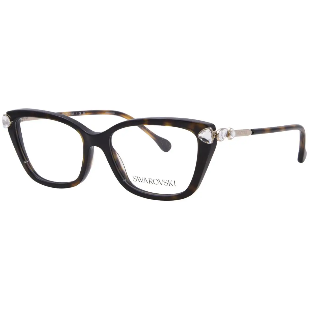Swarovski SK2011 1002 Eyeglasses Frame Women`s Havana Full Rim Cat Eye 53mm