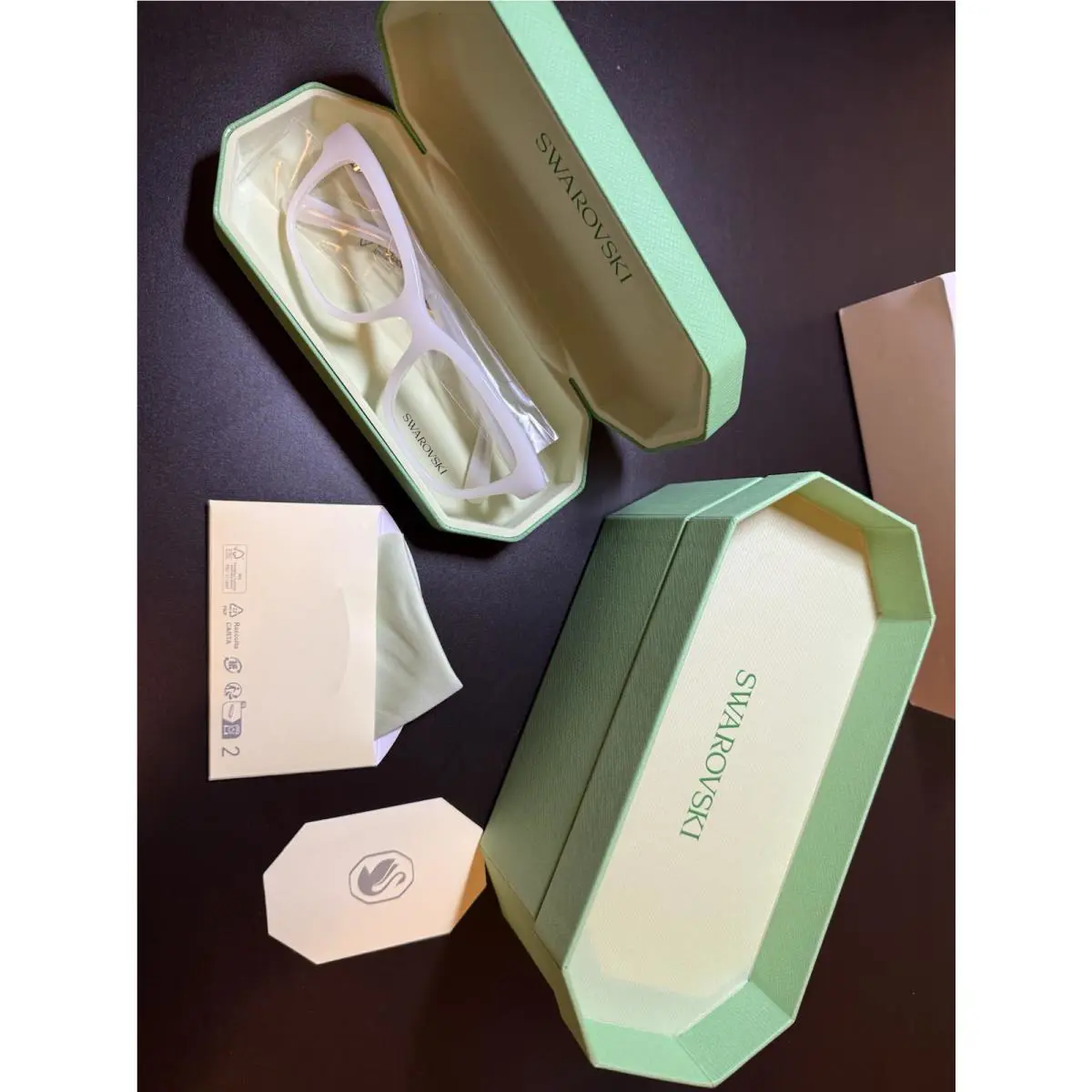 Swarovski Eyeglasses Demo Frames SK2022 1033 Opal White