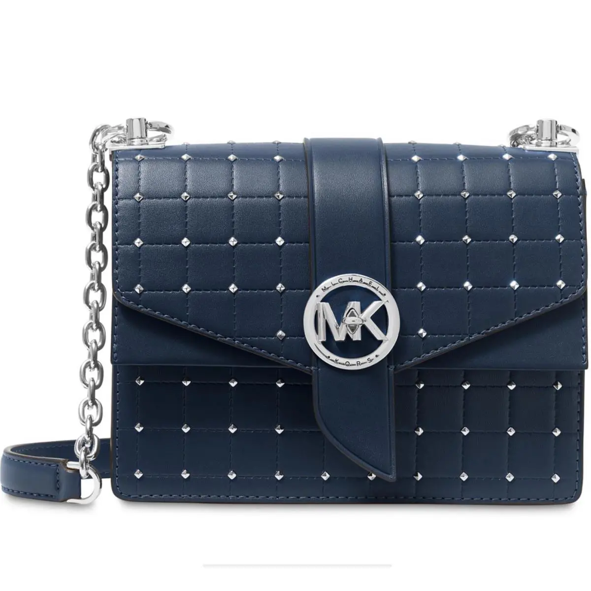 Michael Kors Greenwich Small Studded Quilted Leather Crossbody Bag