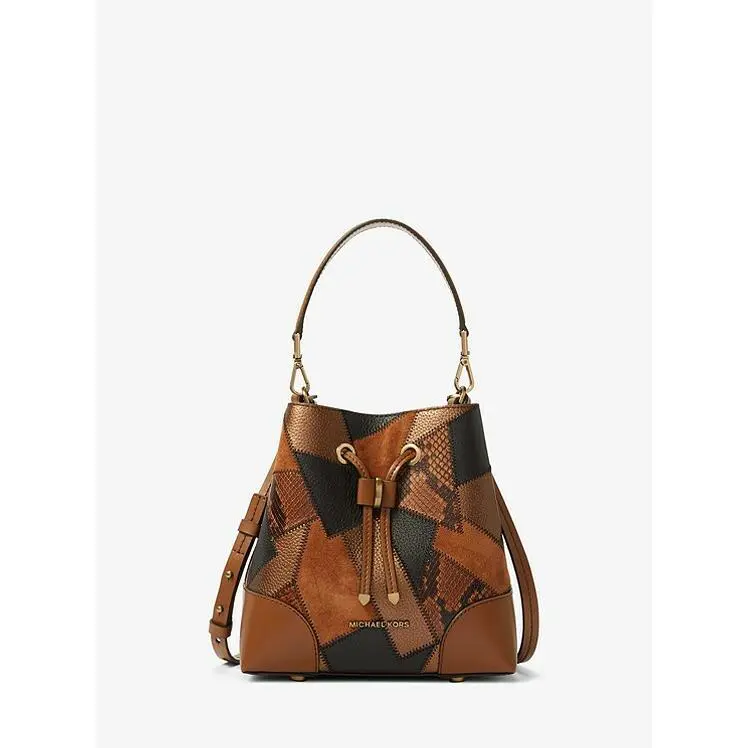 Michael Kors Mercer Gallery Small Patchwork Luggage Embossed Leather Bag