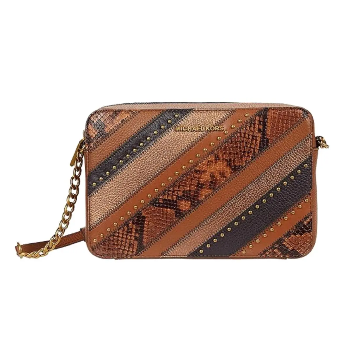 Michael Kors Jet Set Large East/west Crossbody Leather Adjustable Strap