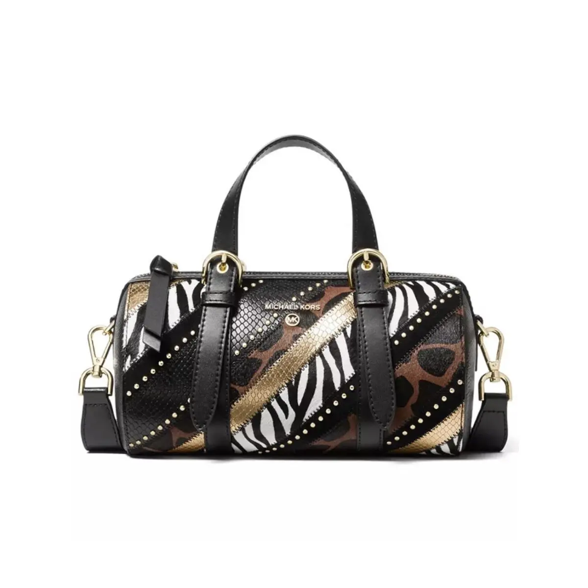 Michael Kors Stanton East West Leather Barrel Messenger Bag