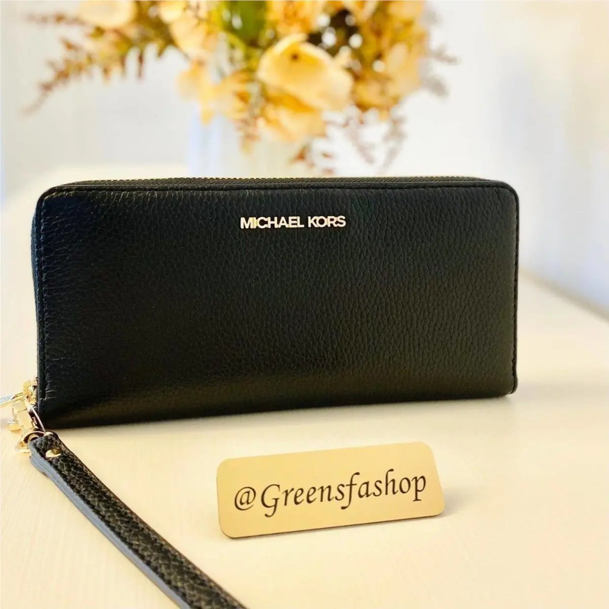 Michael Kors Large Continental Wallet Black Leather MK