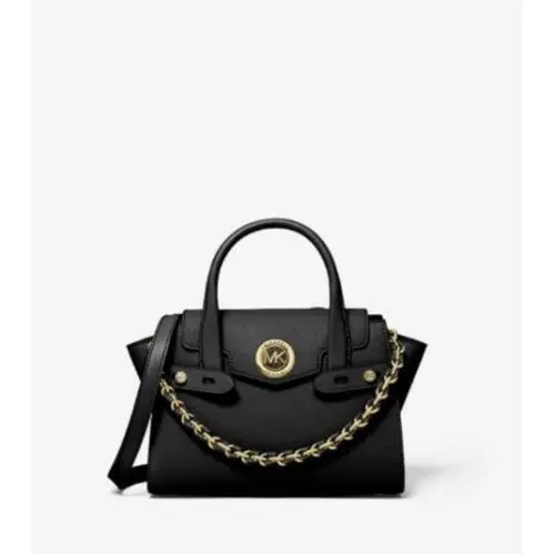 Michael Kors Extra-small Carmen Saffiano Leather Belted Satchel Black