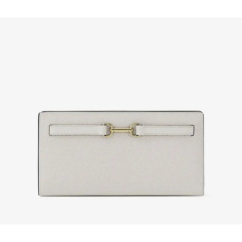 Michael Kors Carson Large Snap Wallet Light Cream Pebble Leather