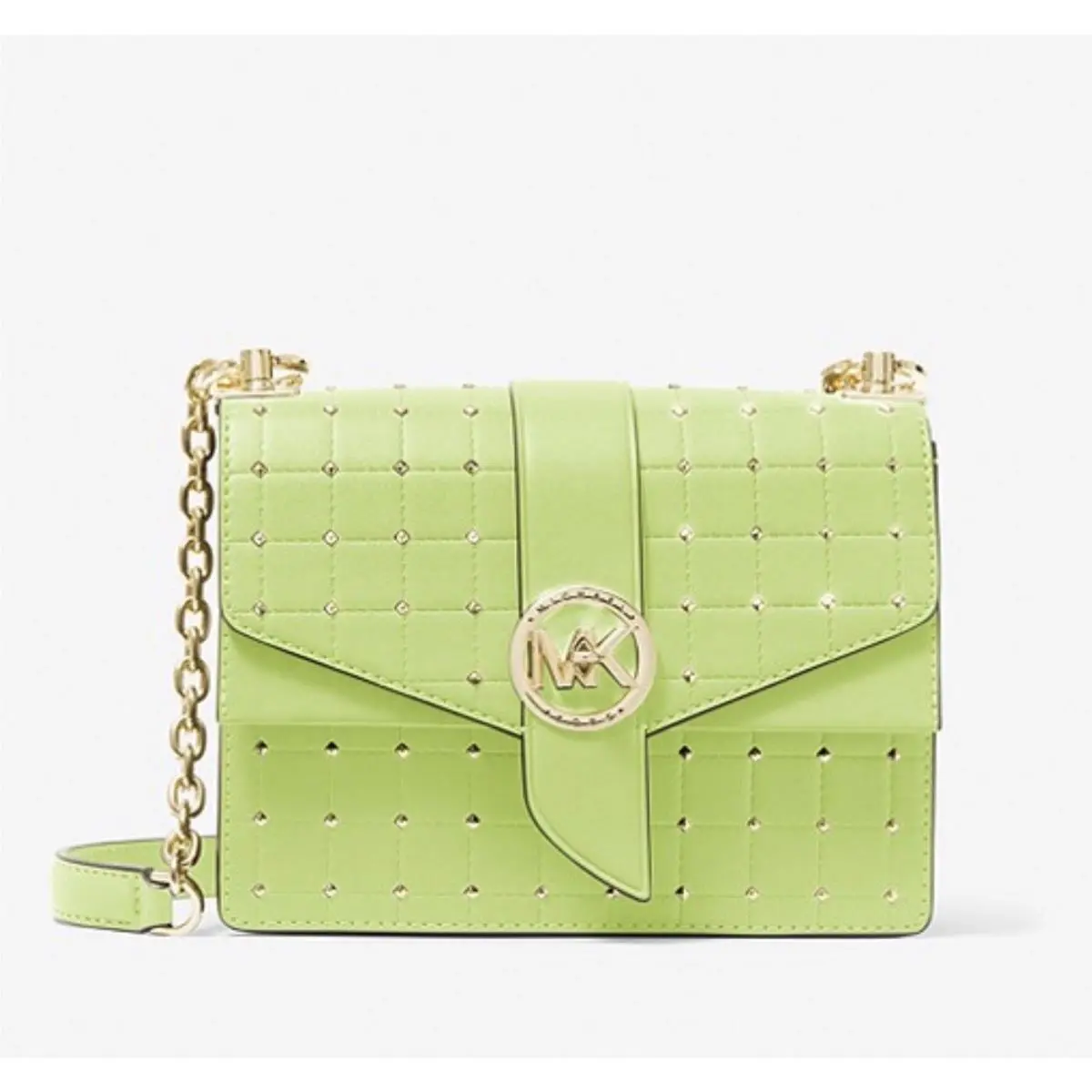 Michael Kors Greenwich Small Studded Quilted Leather Crossbody Bag