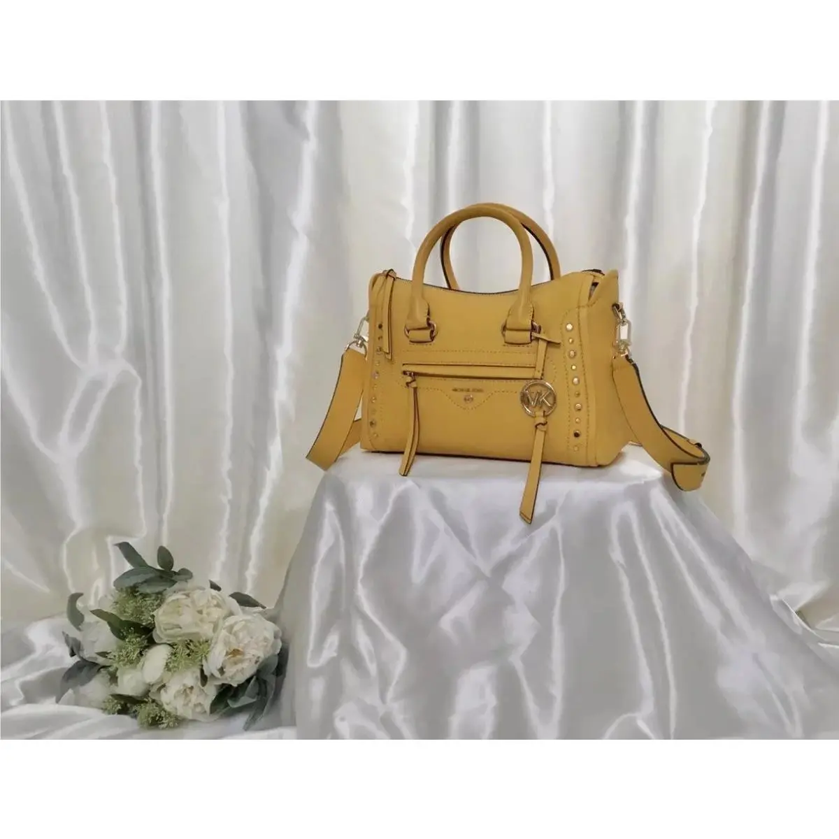 Carine Small Satchel Sunflower by Michael Kors