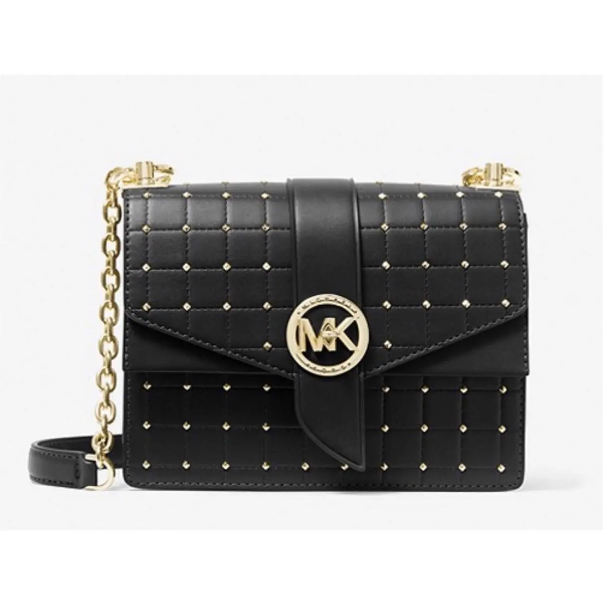 Michael Kors Greenwich Small Studded Quilted Leather Crossbody Bag