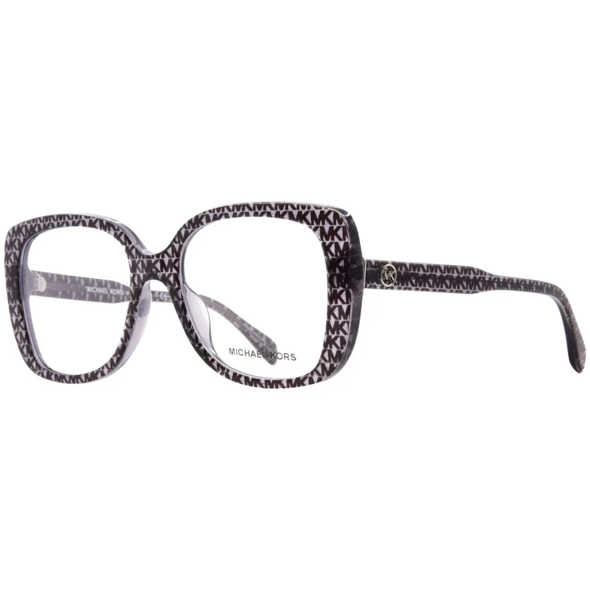 Michael Kors Perth MK4104U 3958 Eyeglasses Women`s Black MK Logo Full Rim 53mm