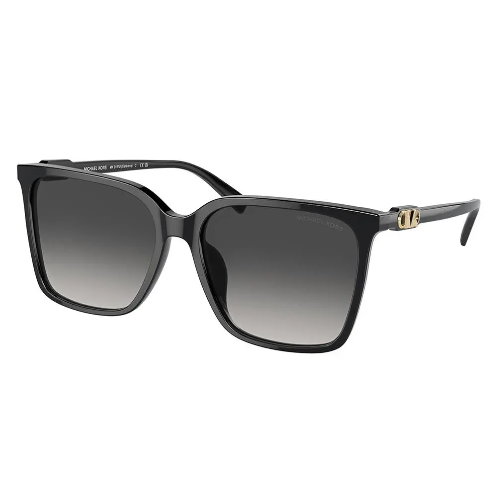 Michael Kors Canberra MK 2197U 30058G Black Plastic Sunglasses Grey Gradient - Frame: Black, Lens: Gray