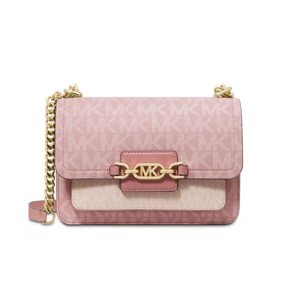 Michael Kors Signature Heather Large Shoulder Bag Smokey Rose Multi