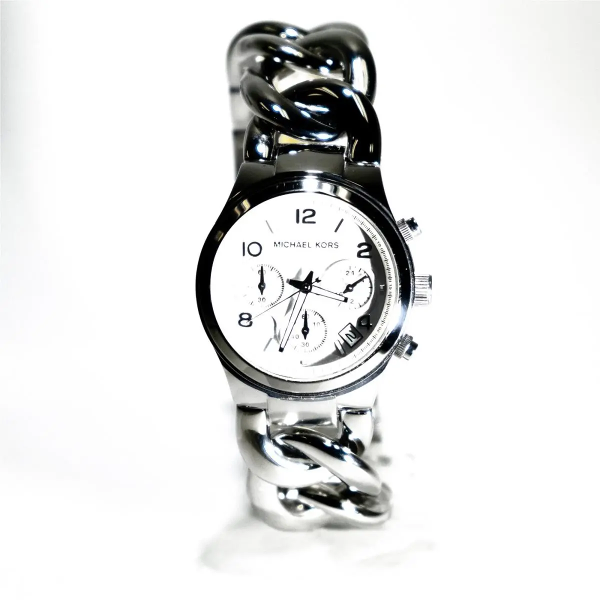 Unisex Chainlink-band Chronograph MK3149 White-dial 38mm Michael Kors