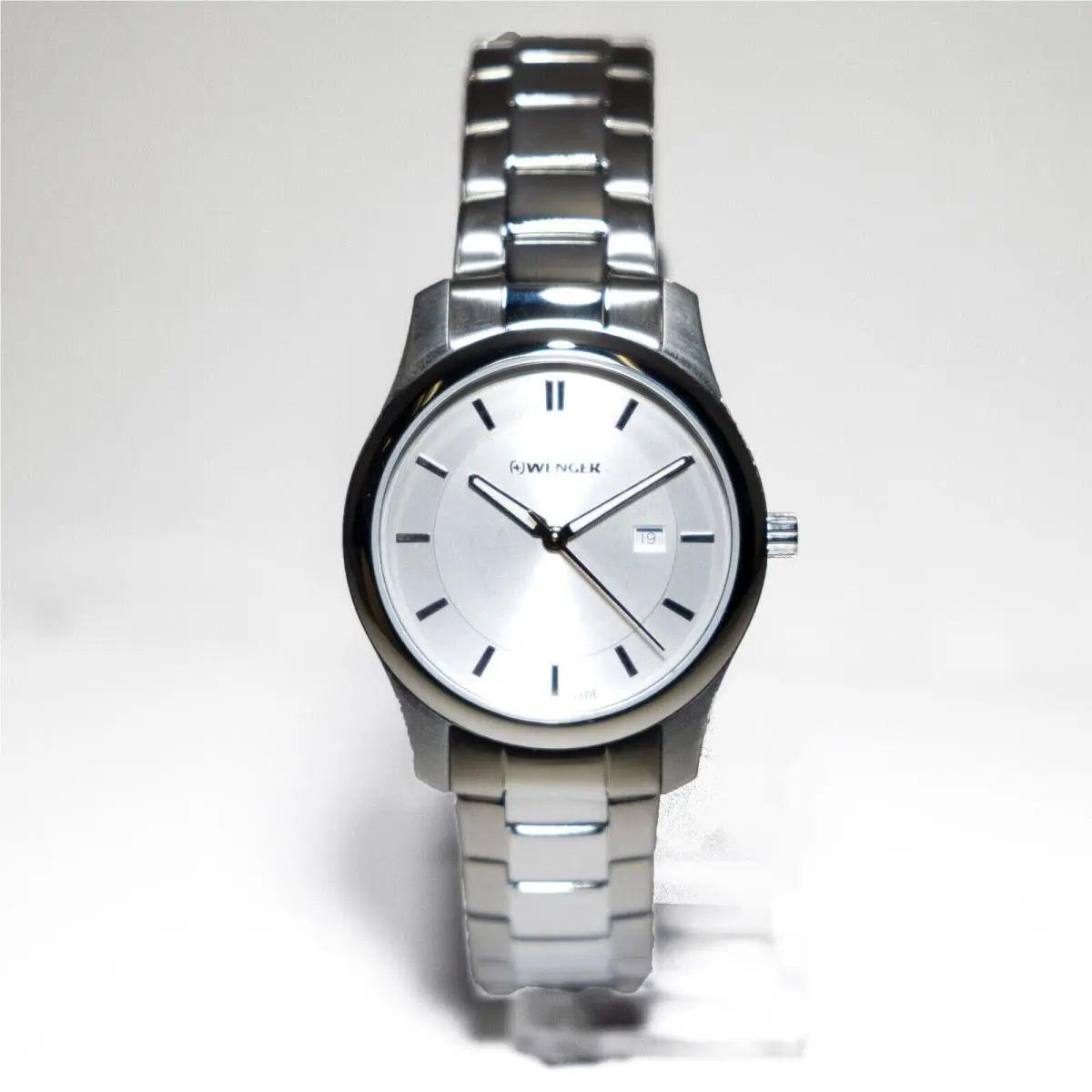 Ladies 01.1421.105 City Classic Stainless Rosegold-markers 34mm Wenger Watch