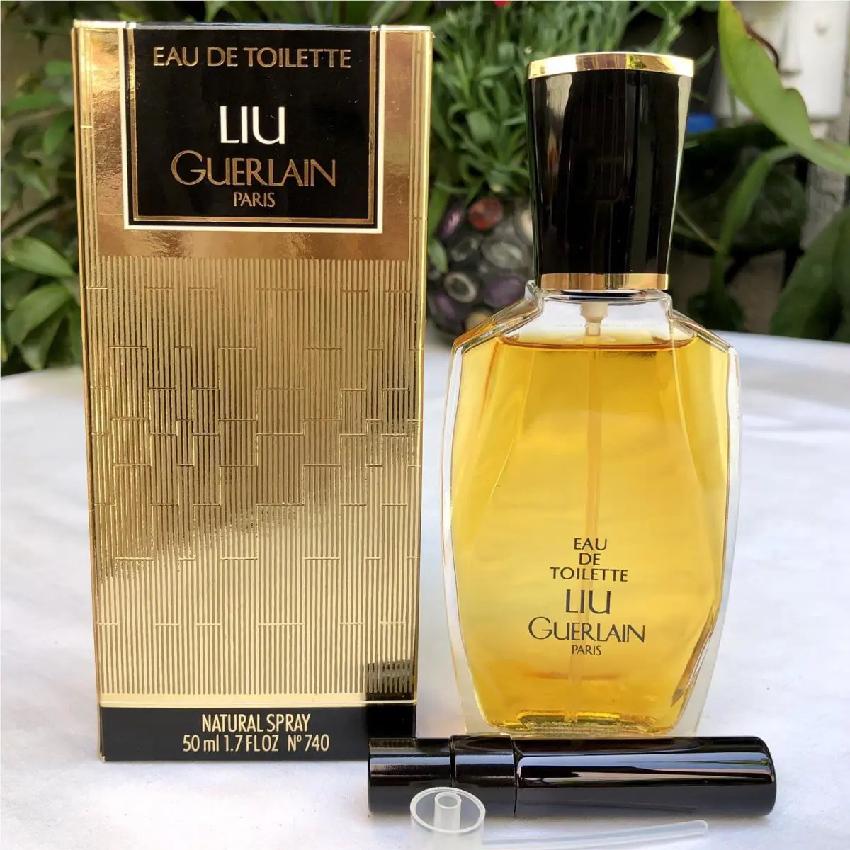 Vintage 1990`s Liu Guerlain Edt 1.7oz 50ml Perfume Spray + Travel Extras