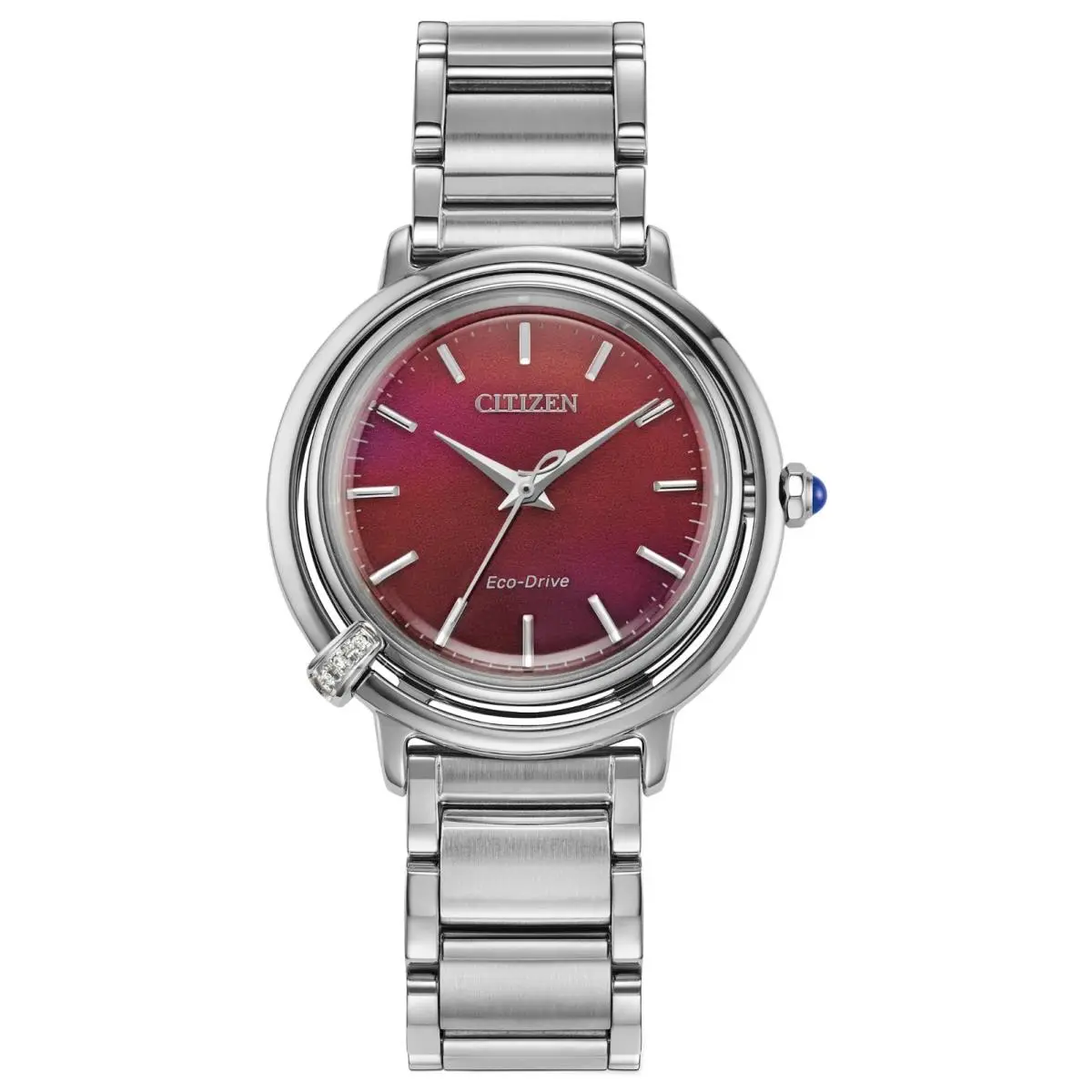 Citizen Ladies L Arcly Eco-drive Red Dial Watch - EM1091-67X