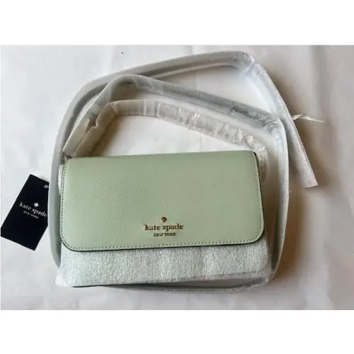 Madison Flap Crossbody Bag Mint Green Leather Chain Purse KC586 by Kate Spade