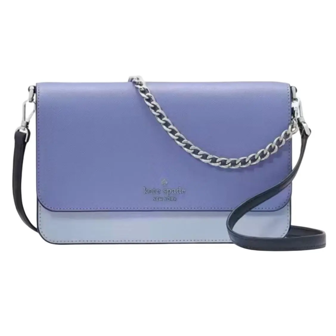Madison Flap Convertible Crossbody Saffiano Leather Blue KC623 by Kate Spade
