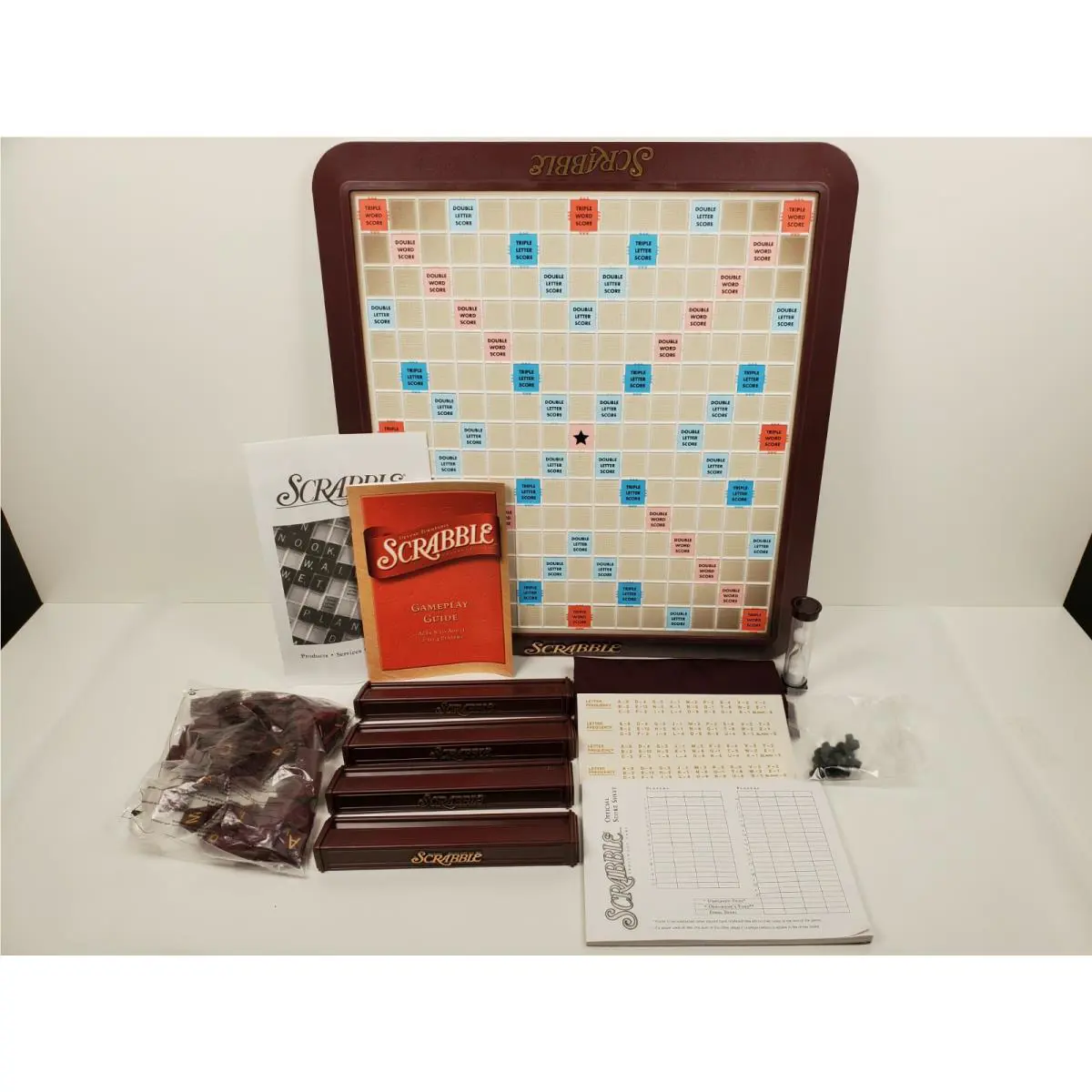 Vintage 2001 Hasbro Parker Brothers Deluxe Turntable Scrabble Crossword Game