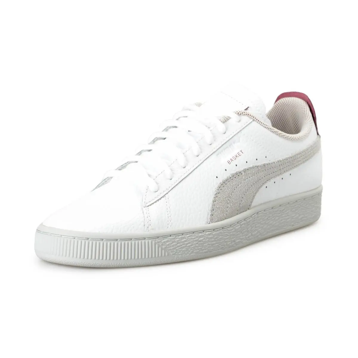 Puma X Scuderia Ferrari SF Basket LS Glacier Gray Leather Sneakers Shoes - Gray