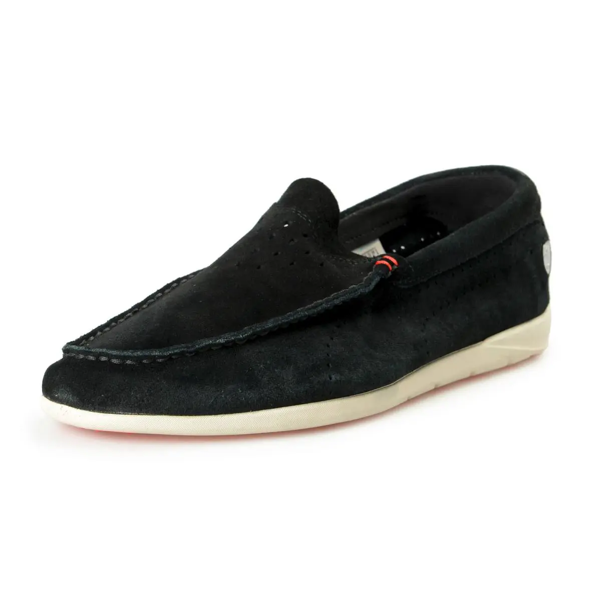 Puma X Scuderia Ferrari Mn`s Black Suede Leather Slip On Loafers Car Shoes