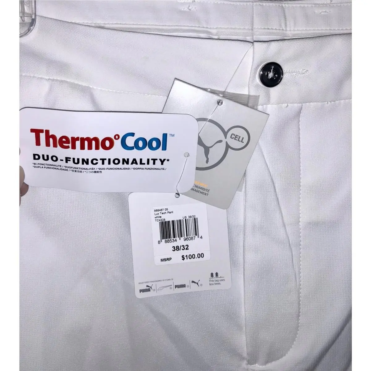 Puma clothing - PUMA GOLF SportLux Tech Pants - 568467 - White 12