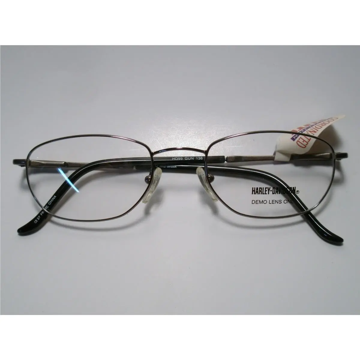 Mens Metal Eyeglass Frame Harley-davidson 99 Gun 50-20-138
