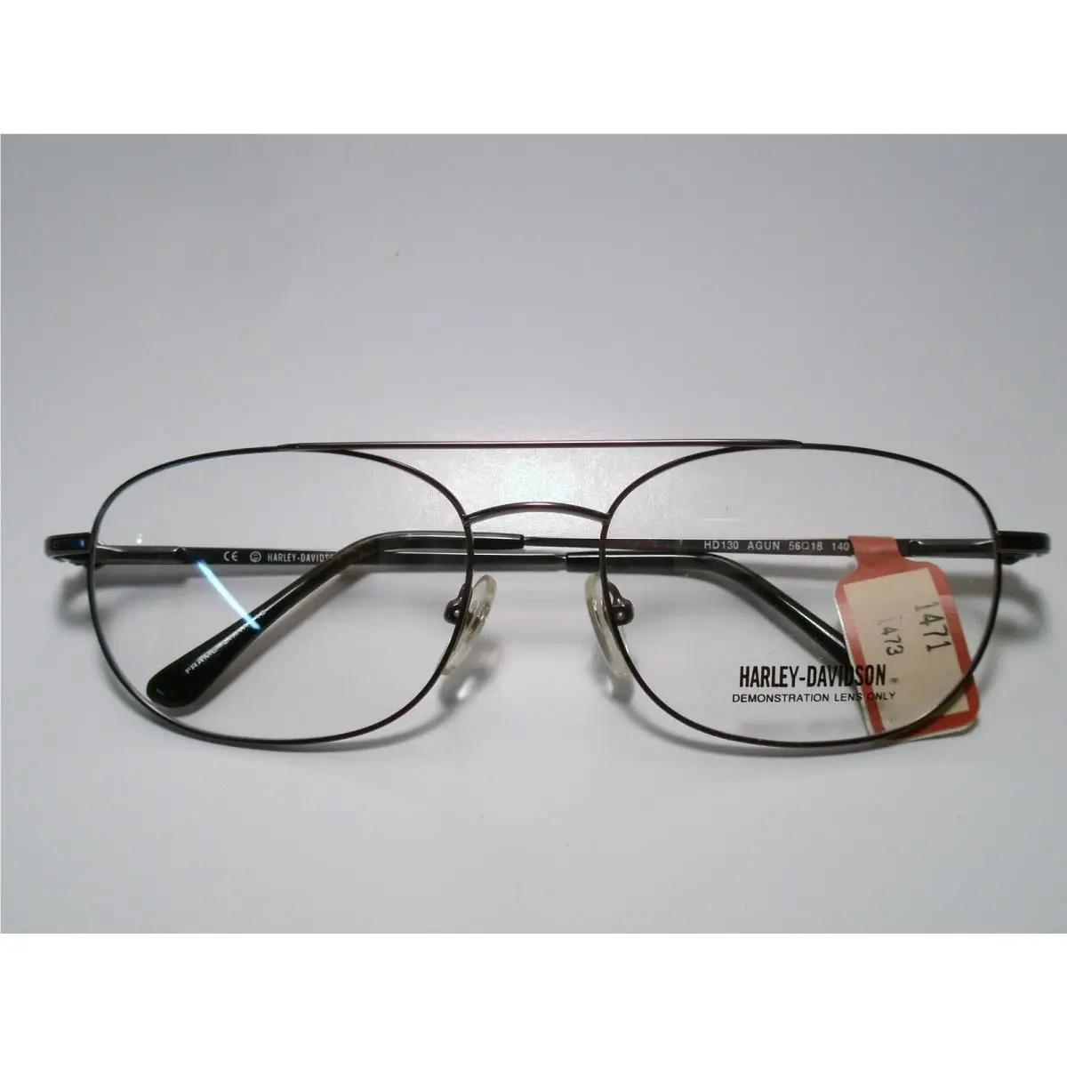 Mens Metal Eyeglass Frame Harley-davidson 130 Agun 56-18-140