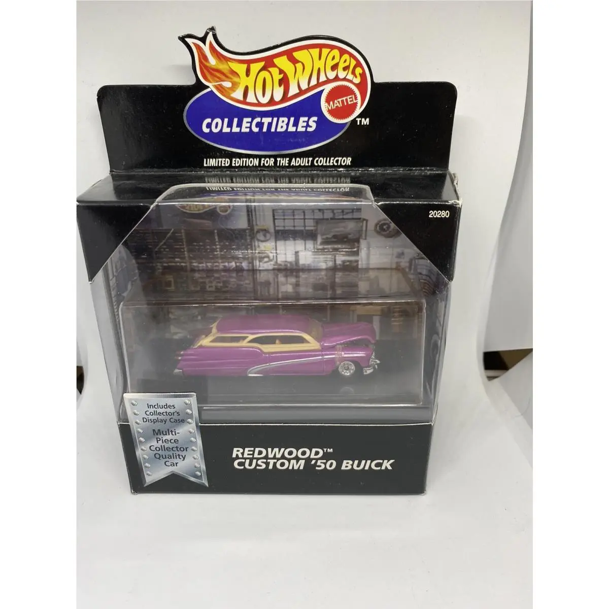 Hot Wheels HW 1998 Larry Wood`s `50 Buick Wagon Redwood Pink Black Box