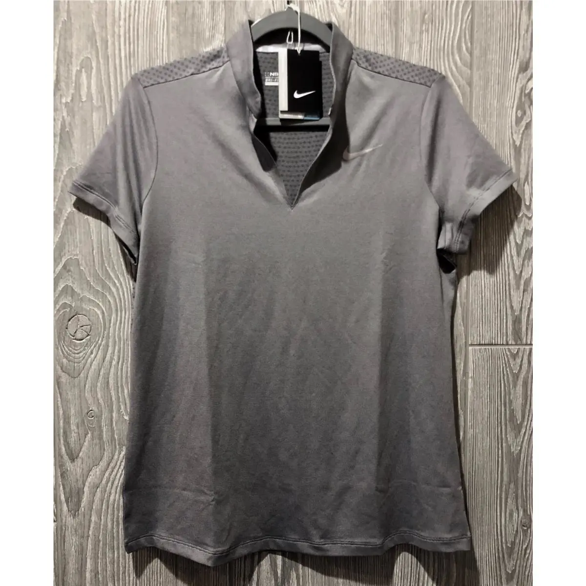 Nike clothing - NIKE GOLF Ace Swing Knit S/S Polo Shirt - 803026 - Gray, Main: Gray 1