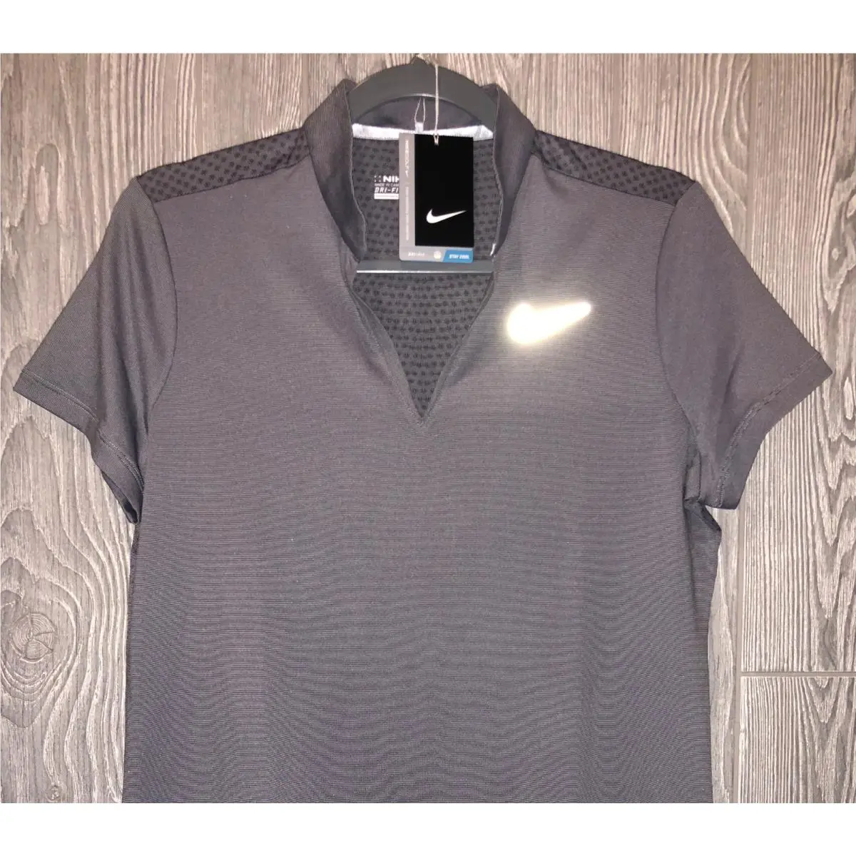 Nike clothing - NIKE GOLF Ace Swing Knit S/S Polo Shirt - 803026 - Gray, Main: Gray 3