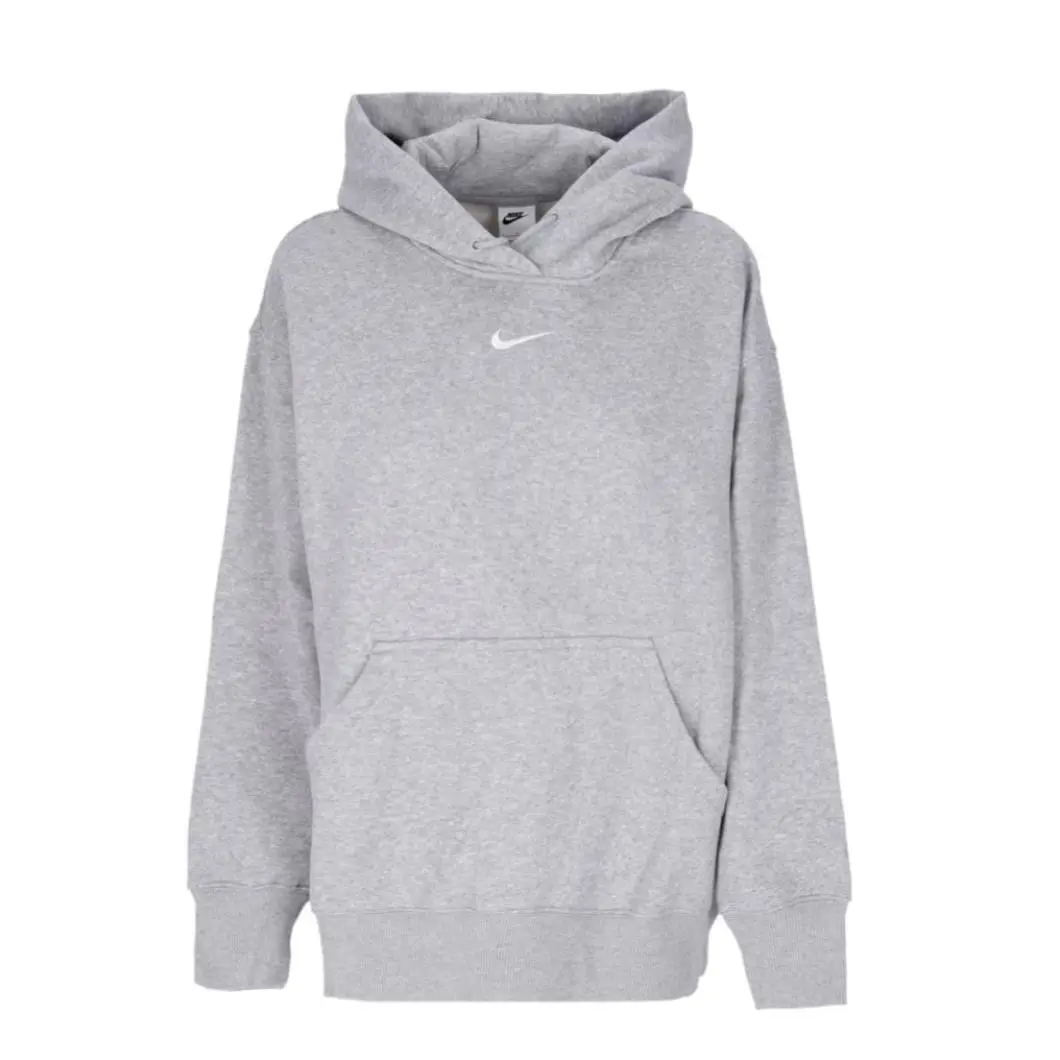Nike Women`s Sportswear Phoenix Fleece Oversized Pullover Hoodie Gray DQ5860-063