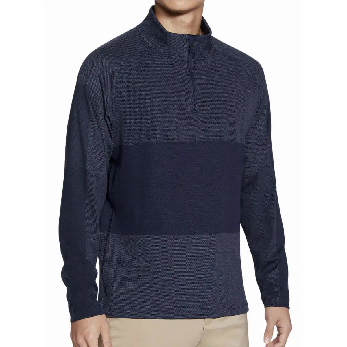 Nike clothing - NIKE Dri Fit Vapor 1/2 Zip Golf Pullover Obsidian Blue L/S Shirt - CU9828 - Blue 8