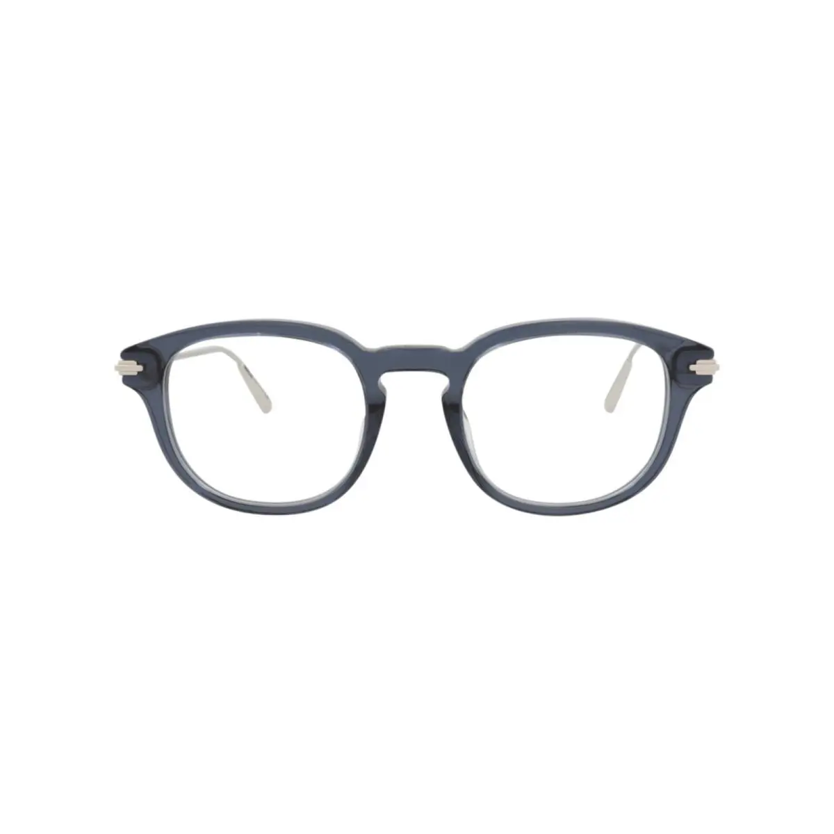 Mens Round/oval Blue Silver Transparent Fashion Designer Eyewear by Dior