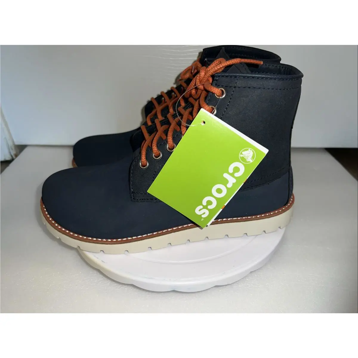 Crocs shoes - Crocs Cobbler 2.0 Lace Up Boots - Navy/Stucco 0