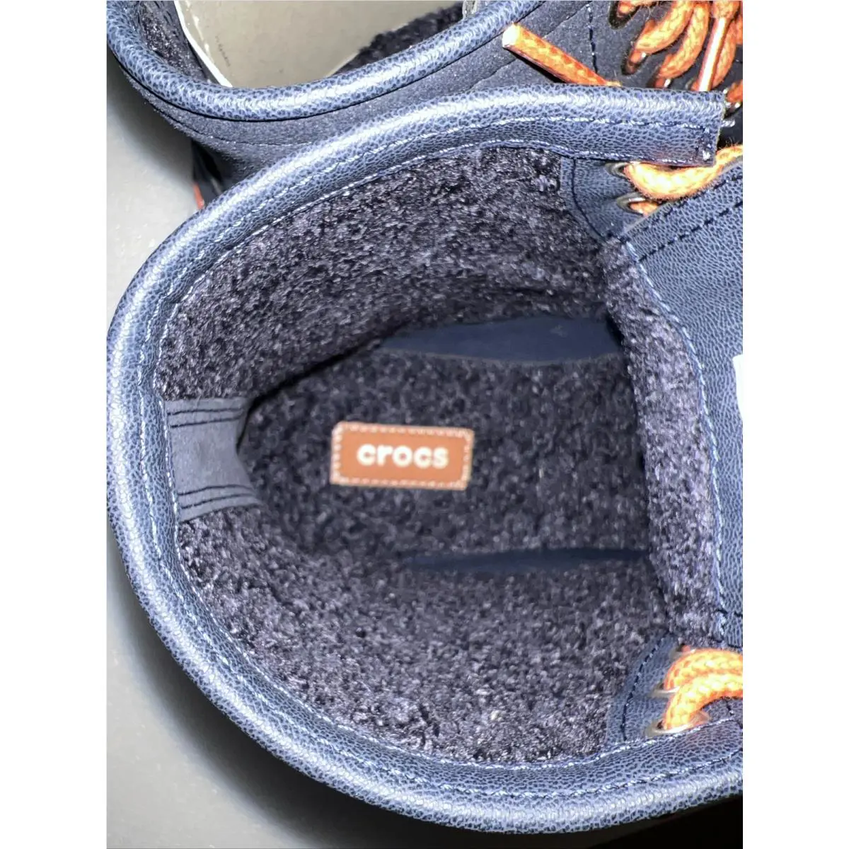 Crocs shoes - Crocs Cobbler 2.0 Lace Up Boots - Navy/Stucco 4