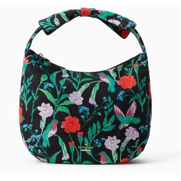 Kate Spade Haring Lane Corinne PXRU7799 Black Multi Floral Red Green Bag