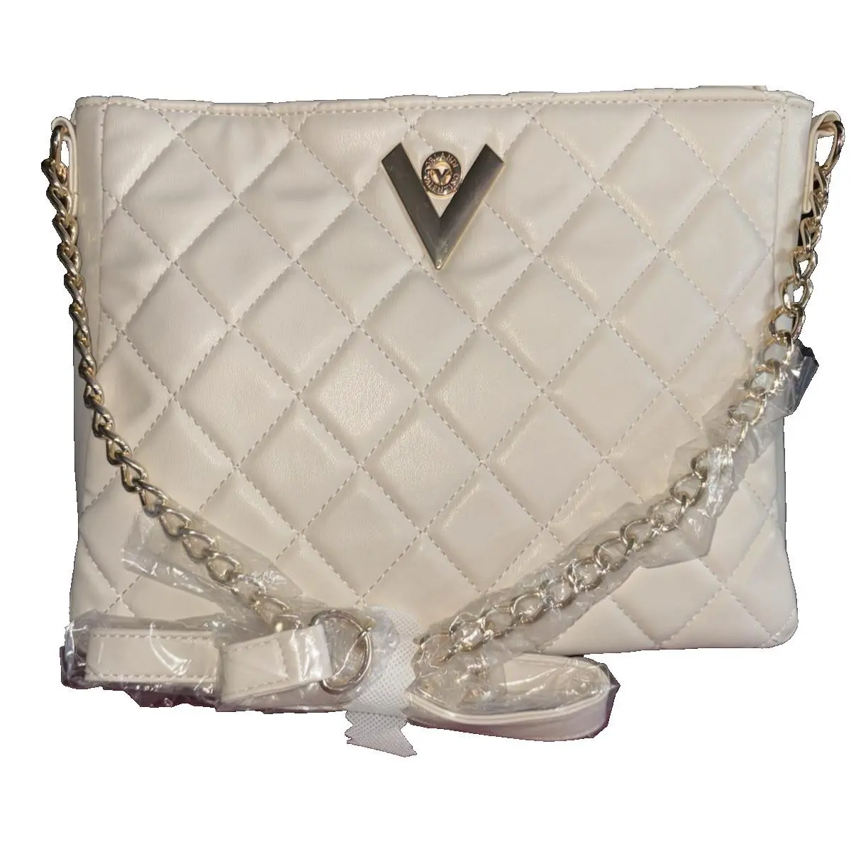 Nwtvalentino Orlandi Shoulder Bag Bone Cream White V-2005 with Strap by Valentino