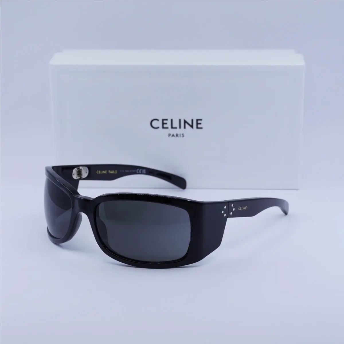 Celine CL40290I 01A Shiny Black/smoke 62-18-105 Sunglasses