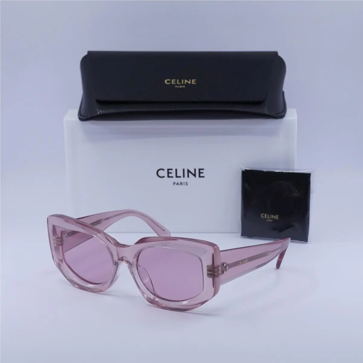 Celine CL40277F 72Y Transparent Pink/pink 54-18-140 Sunglasses